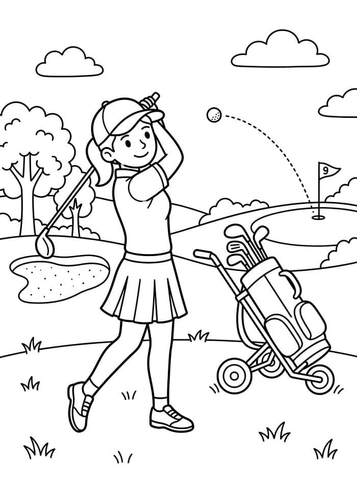 Druckbares Golf ausmalbilder