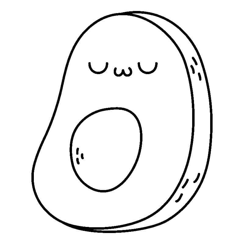 Avocado ausmalbilder