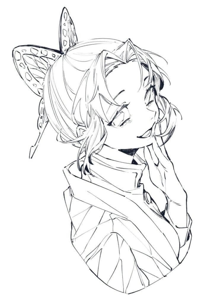 Druckbares Gratis Demon Slayer ausmalbilder