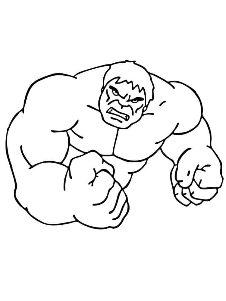 Druckbares Gratis Hulk ausmalbilder