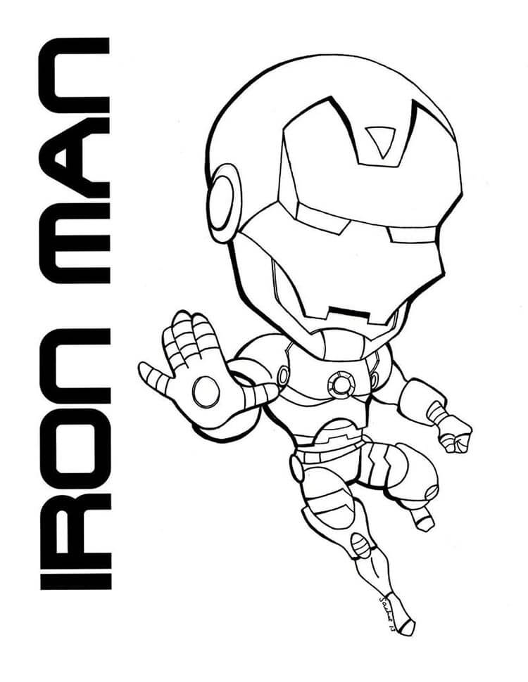 Druckbares Gratis Iron Man ausmalbilder