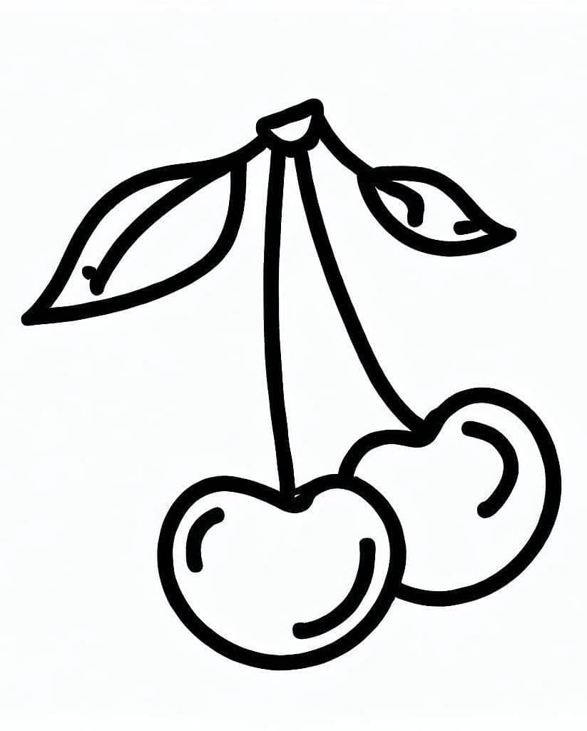 Druckbares Gratis Kirsche Exemplar ausmalbilder
