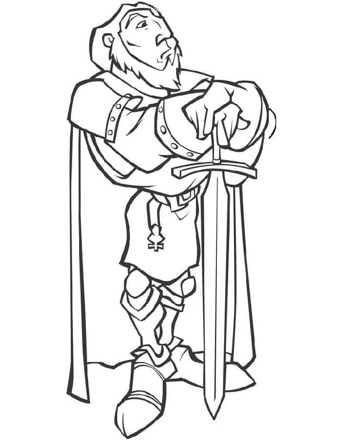 Druckbares Gratis Ritter Exemplar ausmalbilder