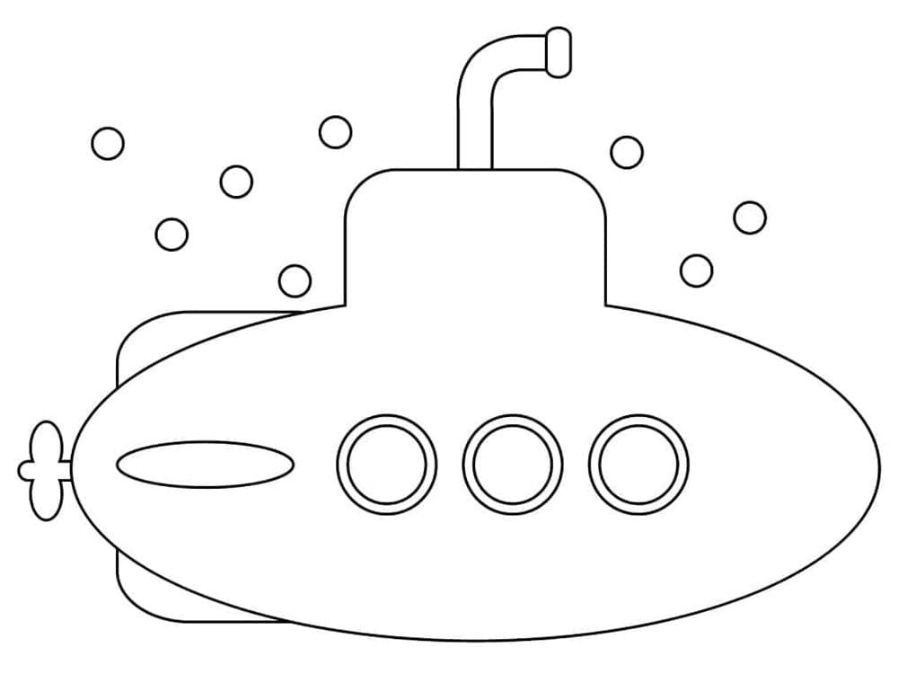 Druckbares Gratis-U-Boot ausmalbilder