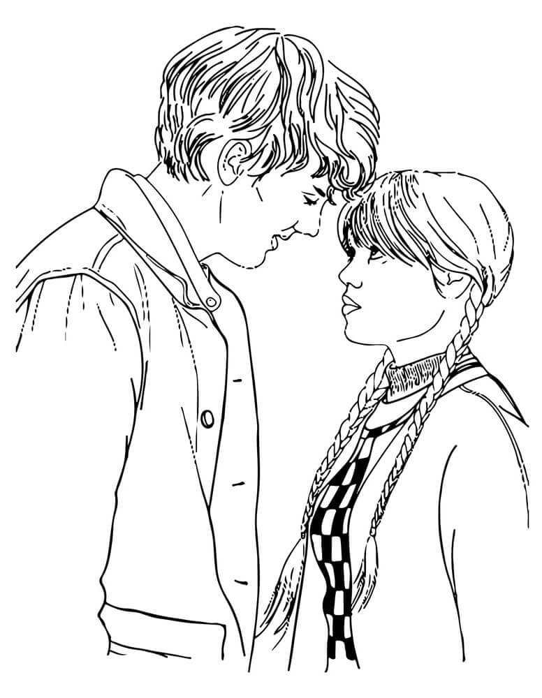 Druckbares Gratis Wednesday ausmalbilder