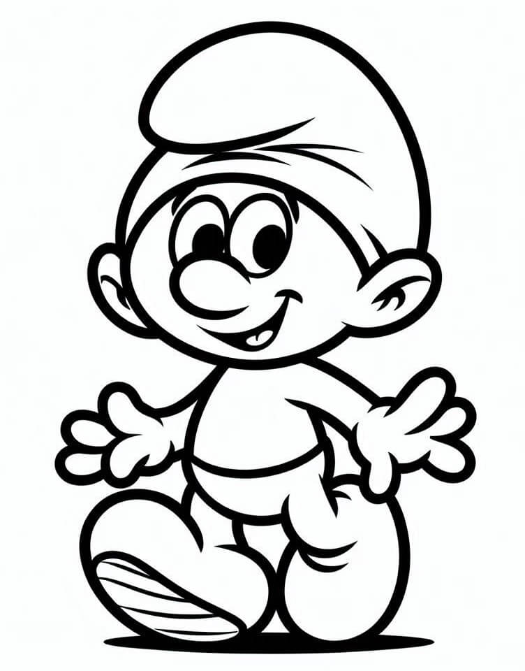 Druckbares Gratisbild Die Schlümpfe ausmalbilder