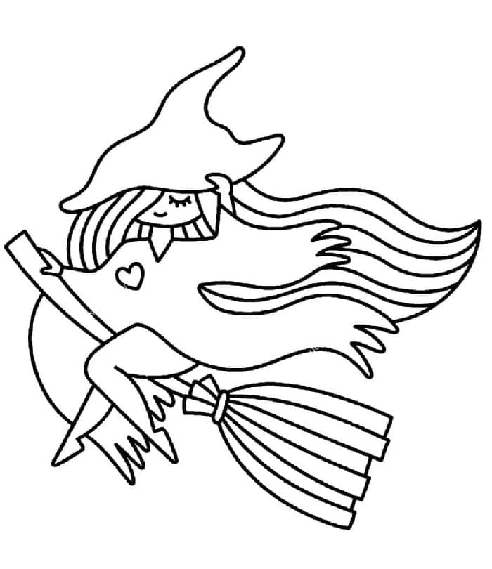 Druckbares Hexenbild ausmalbilder