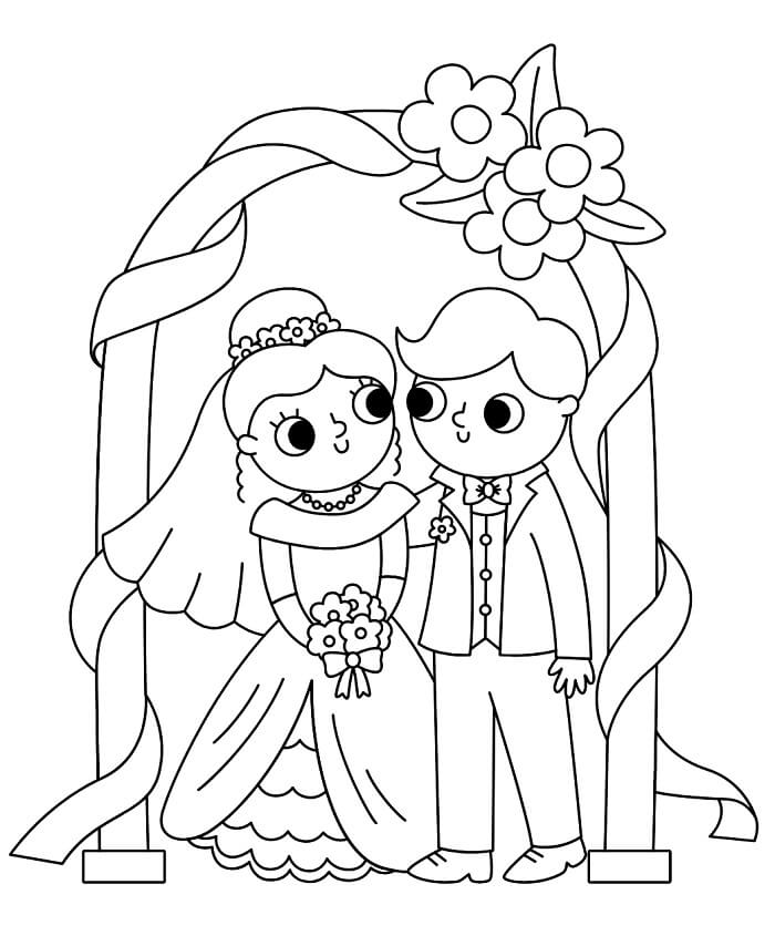 Druckbares Hochzeit Bild ausmalbilder