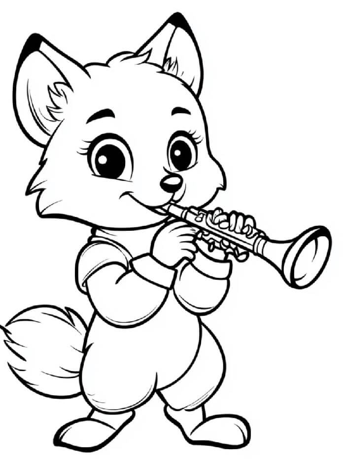 Druckbares Kostenloses Fuchs ausmalbilder