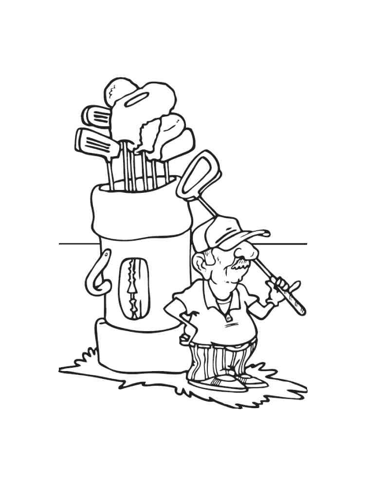 Druckbares Kostenloses Golf ausmalbilder