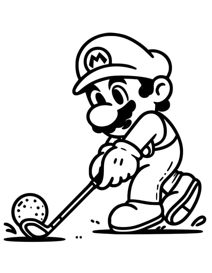 Druckbares Kostenloses Mario ausmalbilder