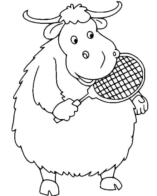 Druckbares Kostenloses Tennis ausmalbilder