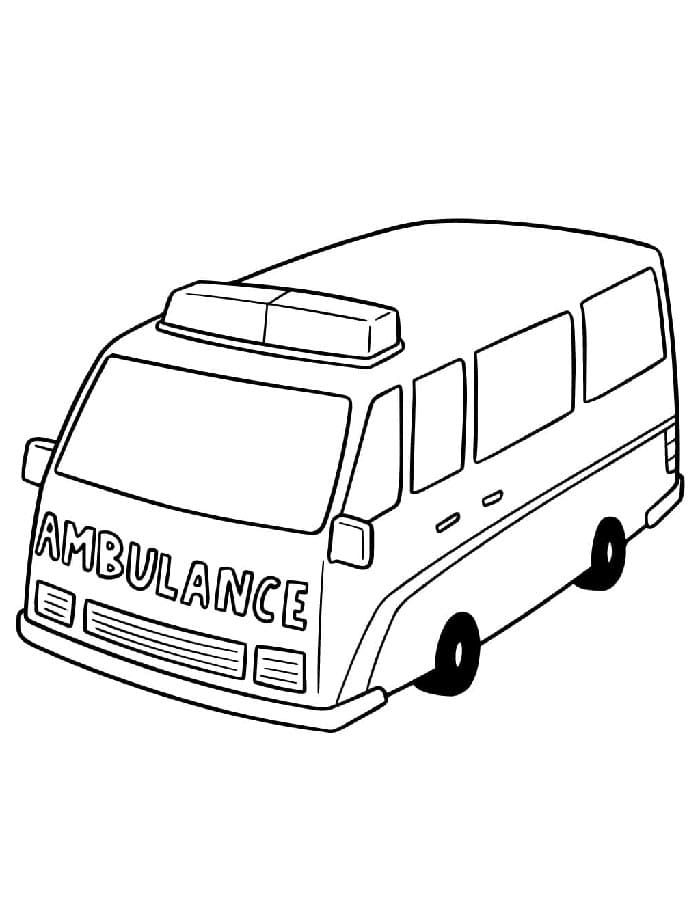Druckbares Krankenwagenbild ausmalbilder