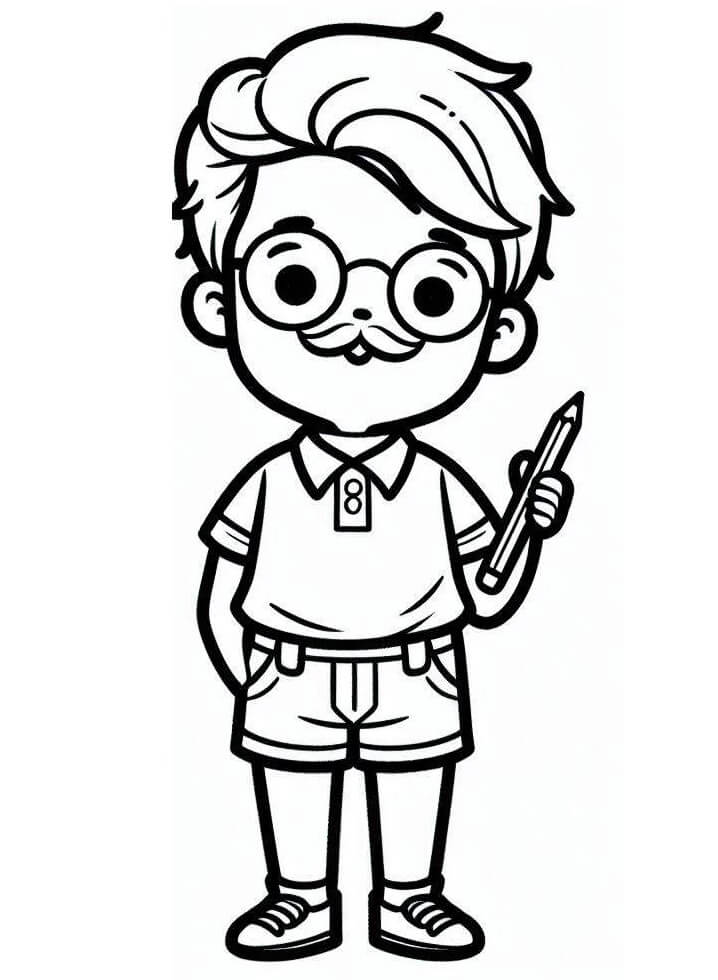 Druckbares Lehrerbild ausmalbilder