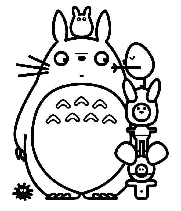 Druckbares Mein Nachbar Totoro Bild ausmalbilder