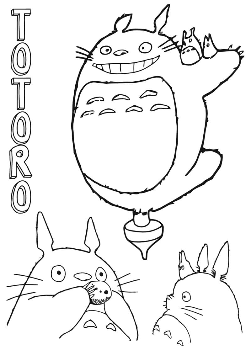 Druckbares Mein Nachbar Totoro ausmalbilder