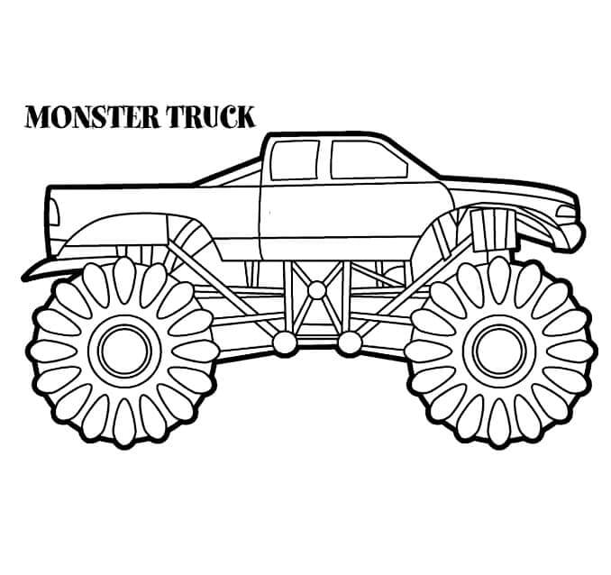 Druckbares Monstertruck Bild ausmalbilder