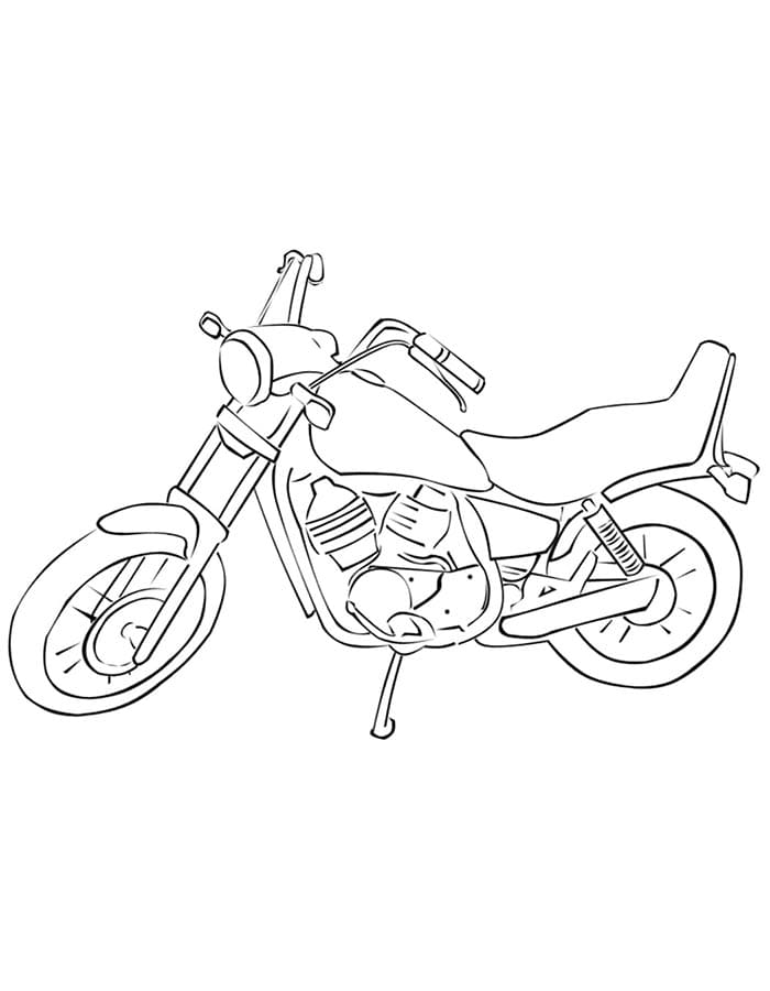 Druckbares Motorrad ausmalbilder