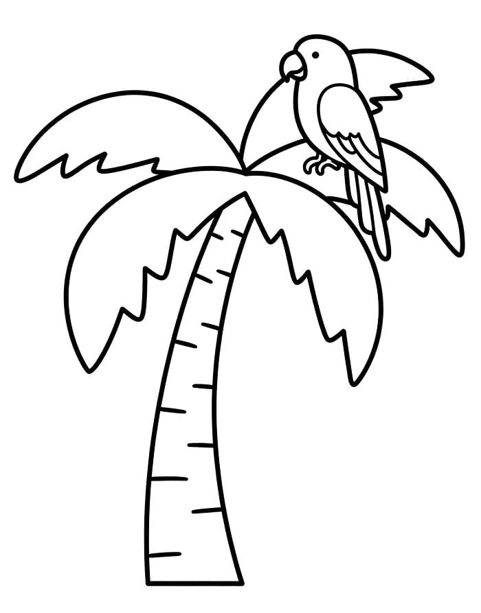 Druckbares Palmenbild ausmalbilder