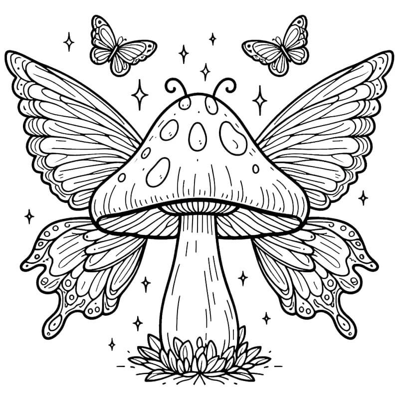 Druckbares Pilzbild ausmalbilder