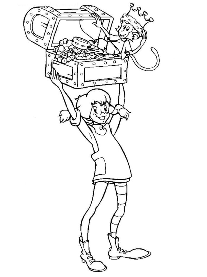 Druckbares Pippi Langstrumpf Exemplar ausmalbilder