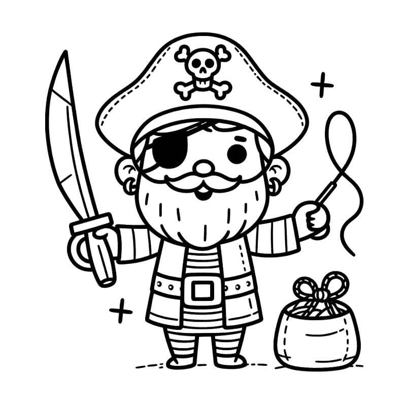 Druckbares Pirat Für Kinder ausmalbilder