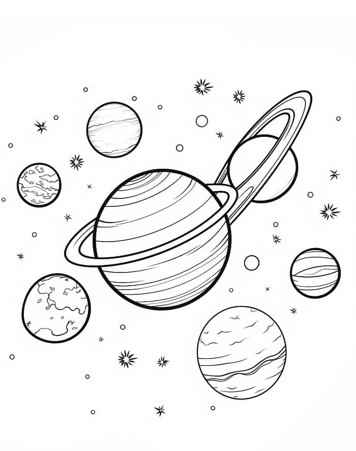 Druckbares Planetbild ausmalbilder