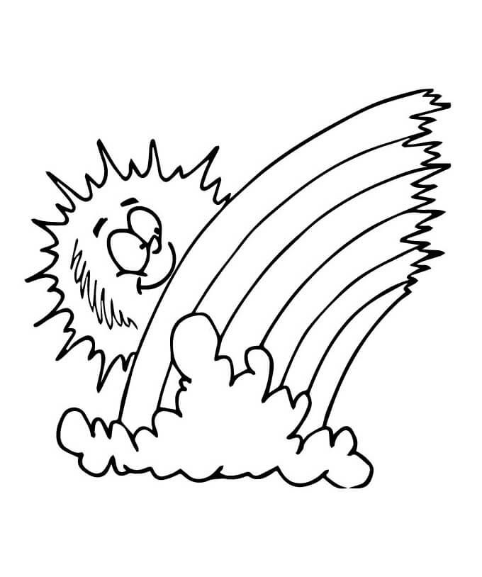 Druckbares Regenbogenbild ausmalbilder