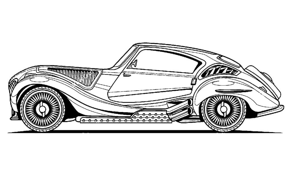 Druckbares Rennwagenbild ausmalbilder