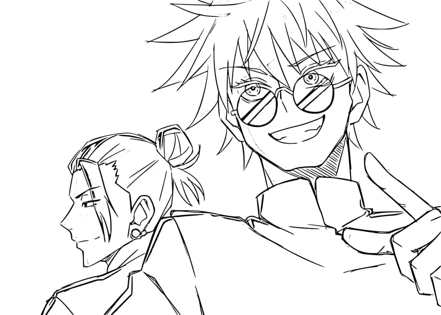 Druckbares Satoru-Gojo-Bild ausmalbilder