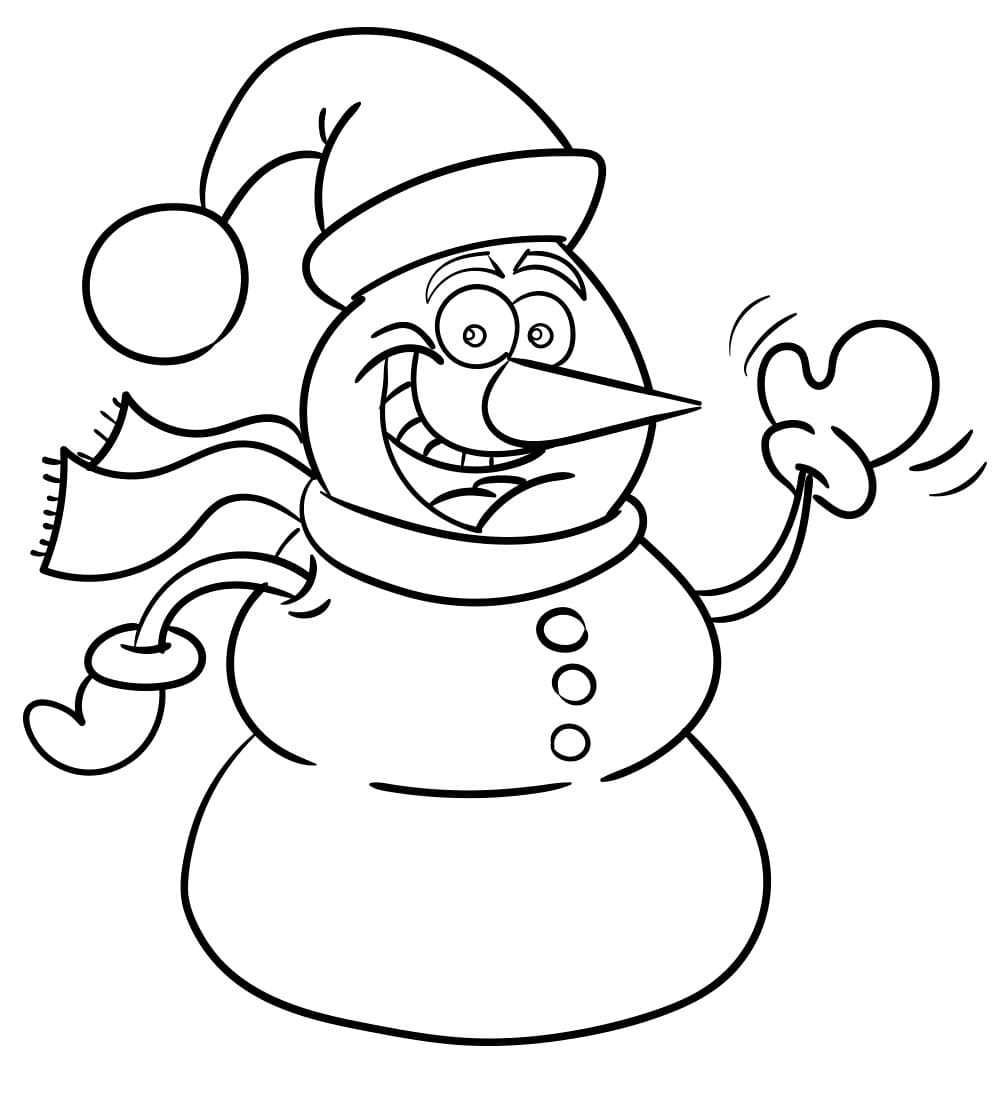 Druckbares Schneemann Bild ausmalbilder