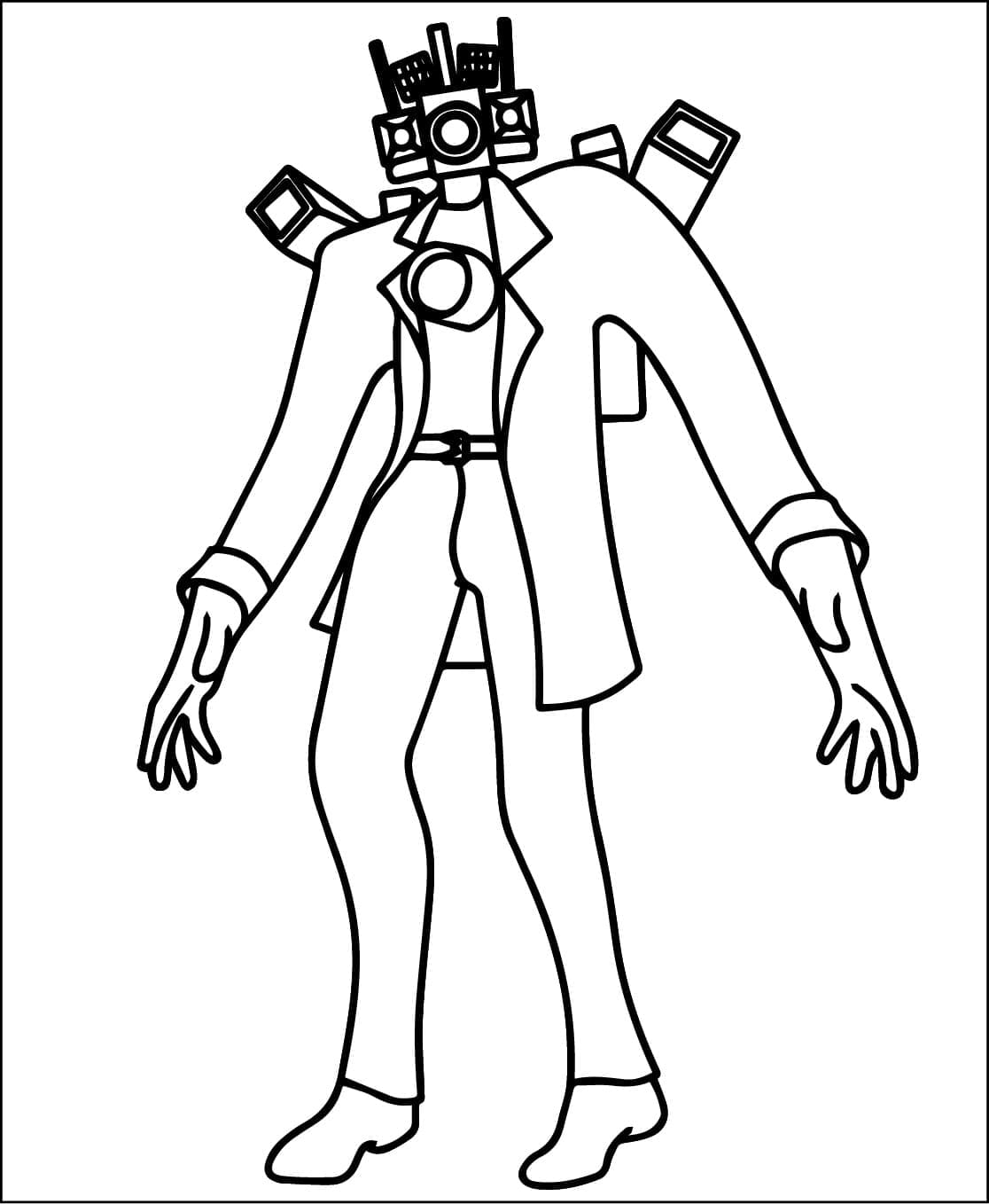 Druckbares Skibidi Toilet Für Kinder ausmalbilder