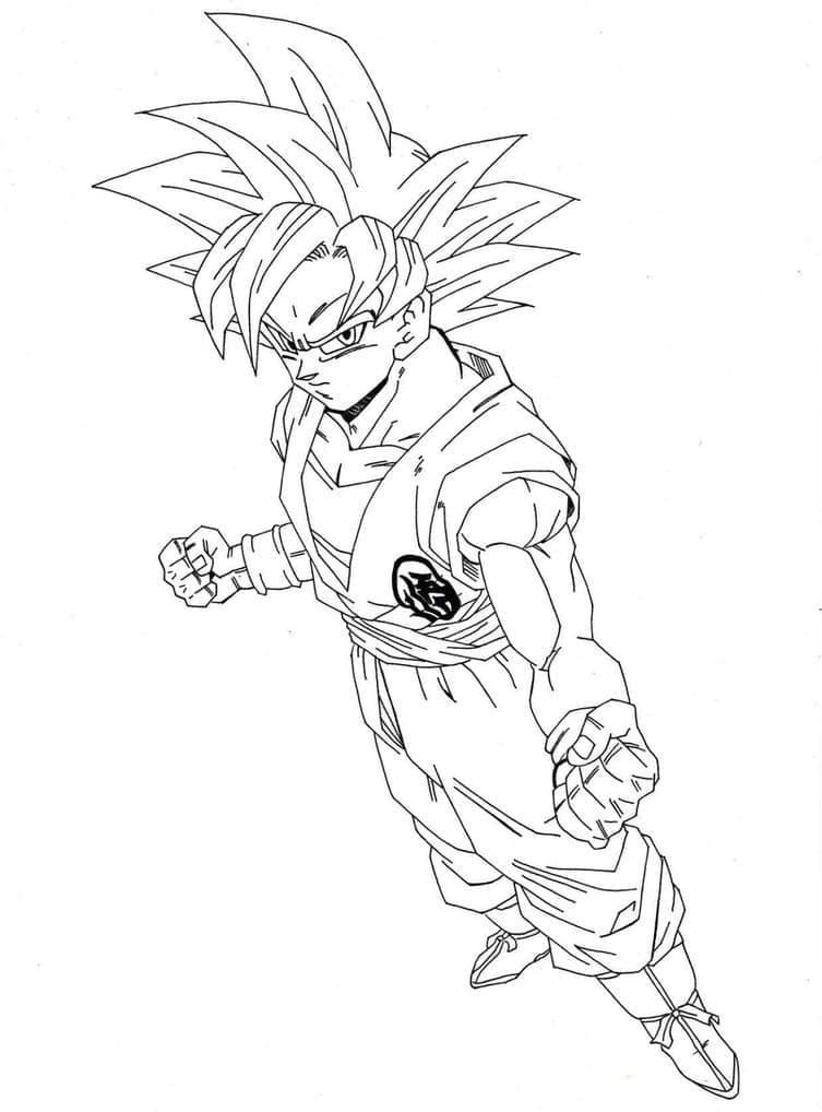 Druckbares Son-Goku-Bild ausmalbilder