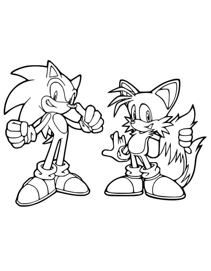 Druckbares Sonic Für Kinder ausmalbilder