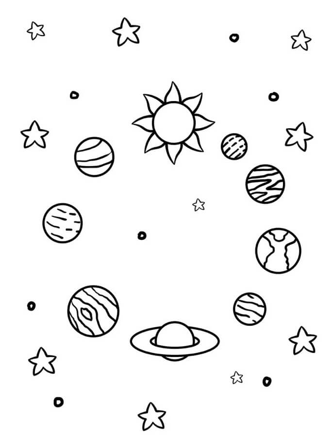 Sonnensystem ausmalbilder