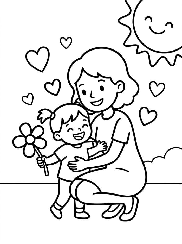 Muttertag ausmalbilder