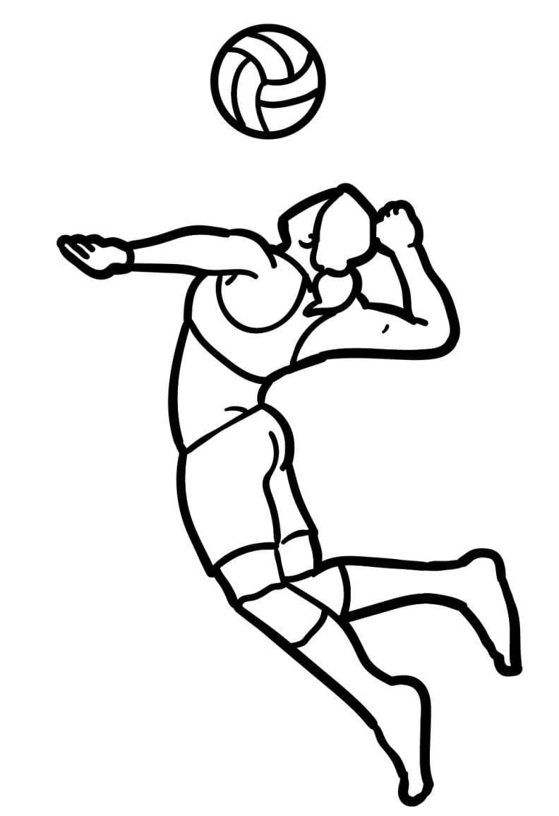 Druckbares Volleyball ausmalbilder
