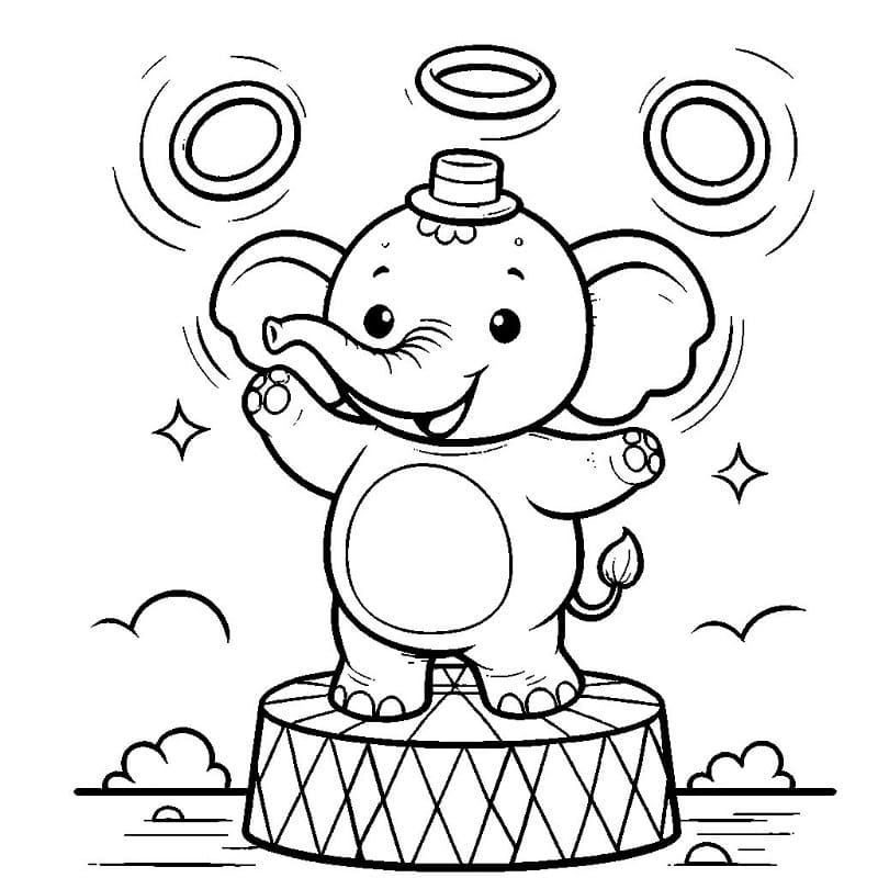 Zirkus ausmalbilder