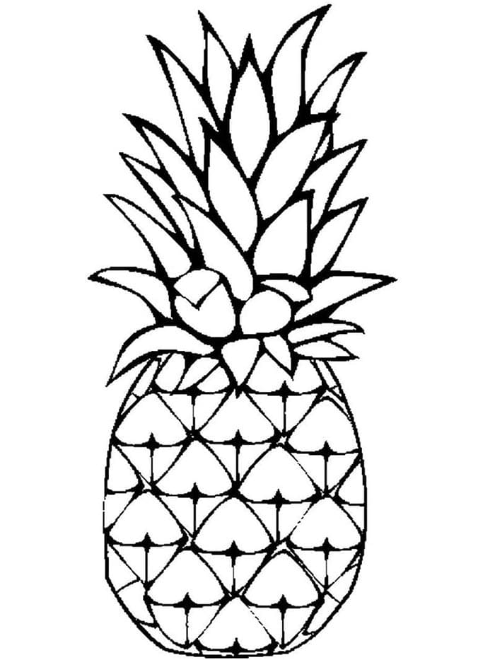 Druckfertige Ananas ausmalbilder