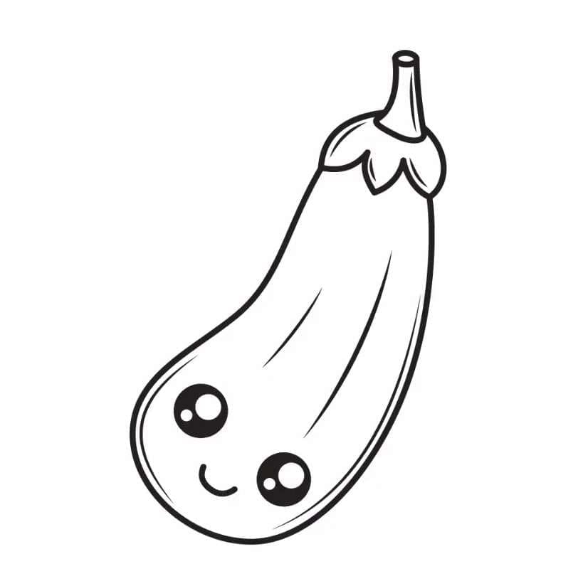 Druckfertige Aubergine ausmalbilder