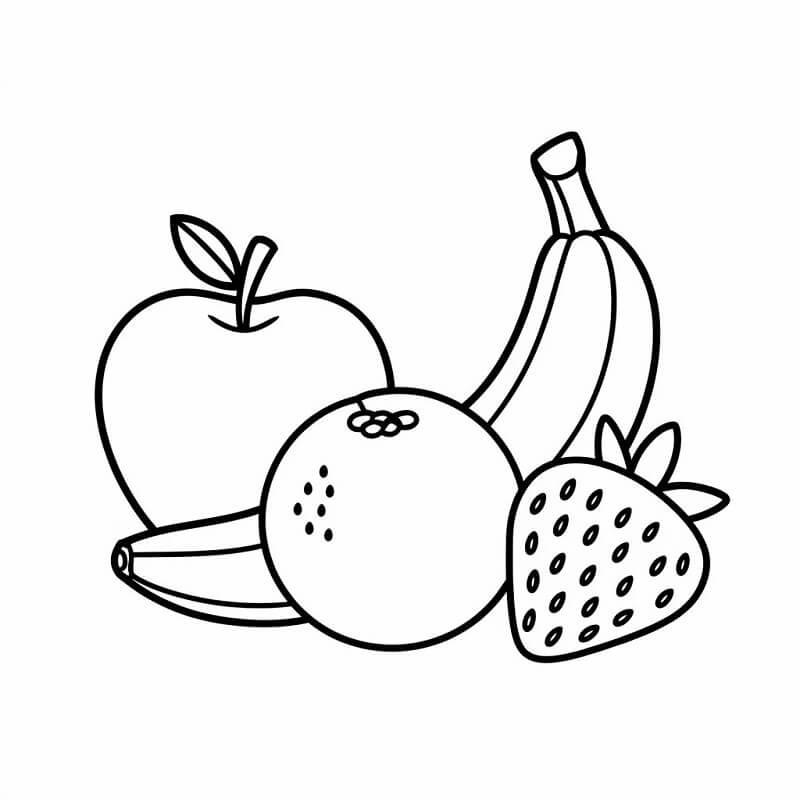 Druckfertige Früchte ausmalbilder