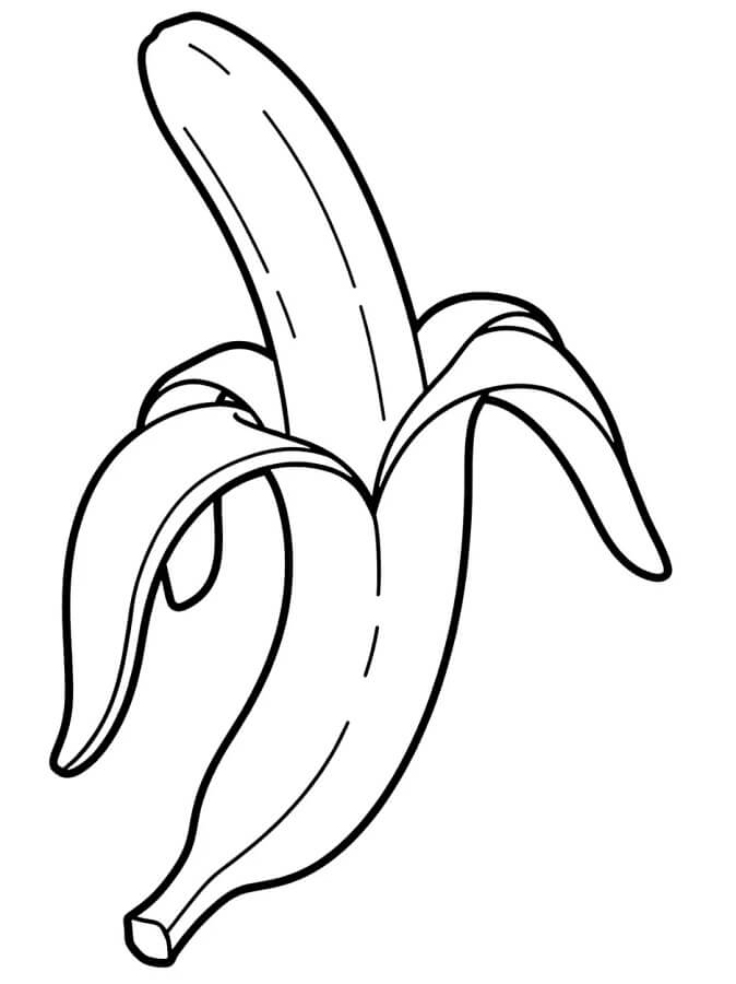 Druckfertige Kinder-Bildversion Banane ausmalbilder