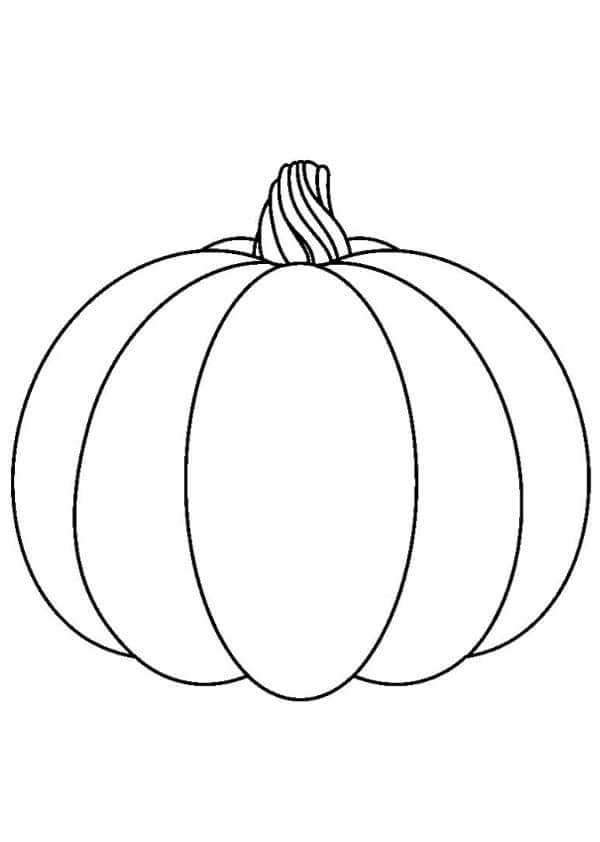 Druckfertige Kinder-Bildversion Kürbis ausmalbilder