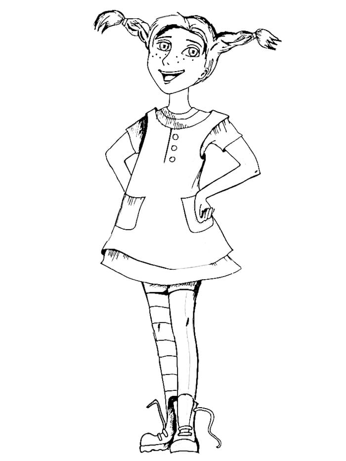 Druckfertige Pippi Langstrumpf ausmalbilder
