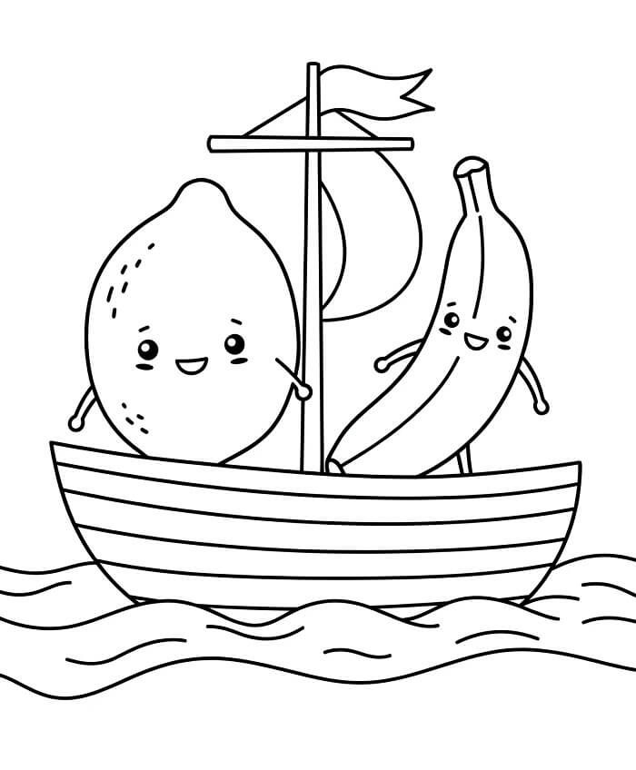 Druckfertige Zitrone ausmalbilder