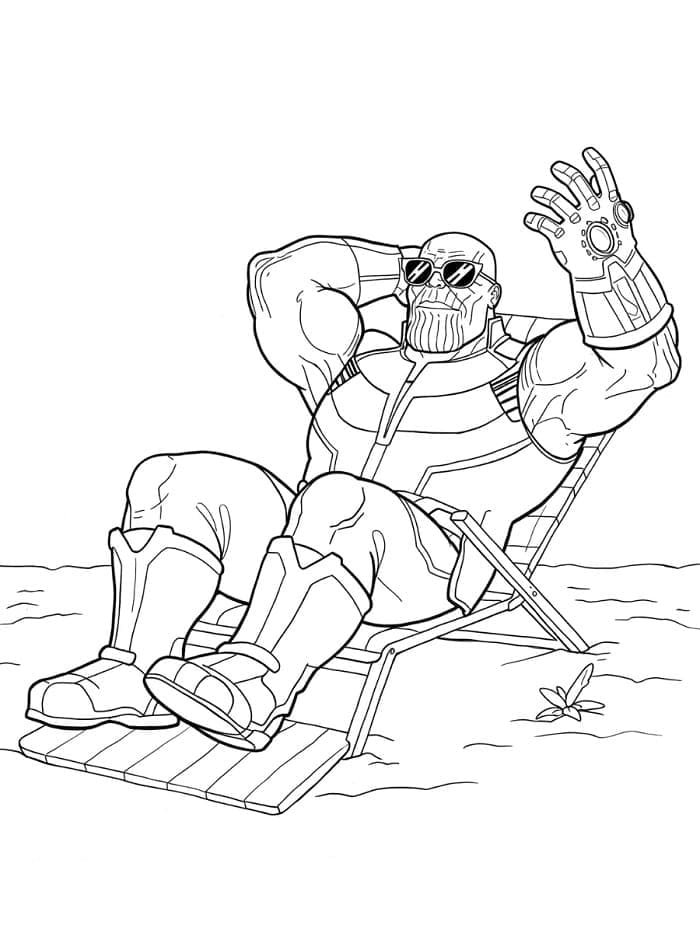 Druckfertiger Thanos ausmalbilder