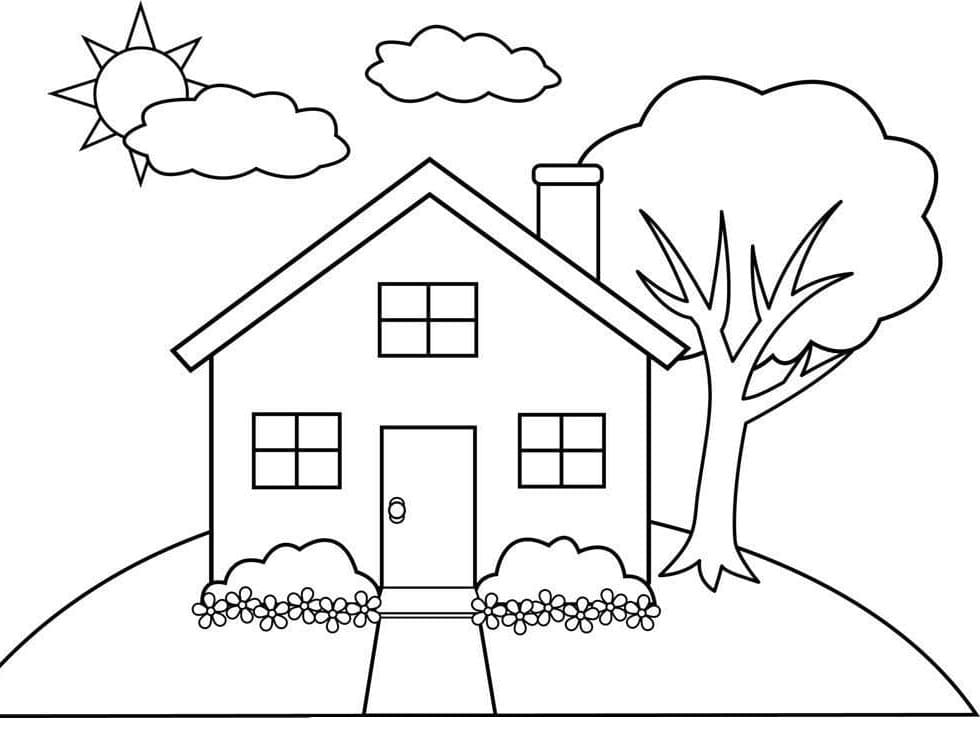 Druckfertiges Haus Bild ausmalbilder