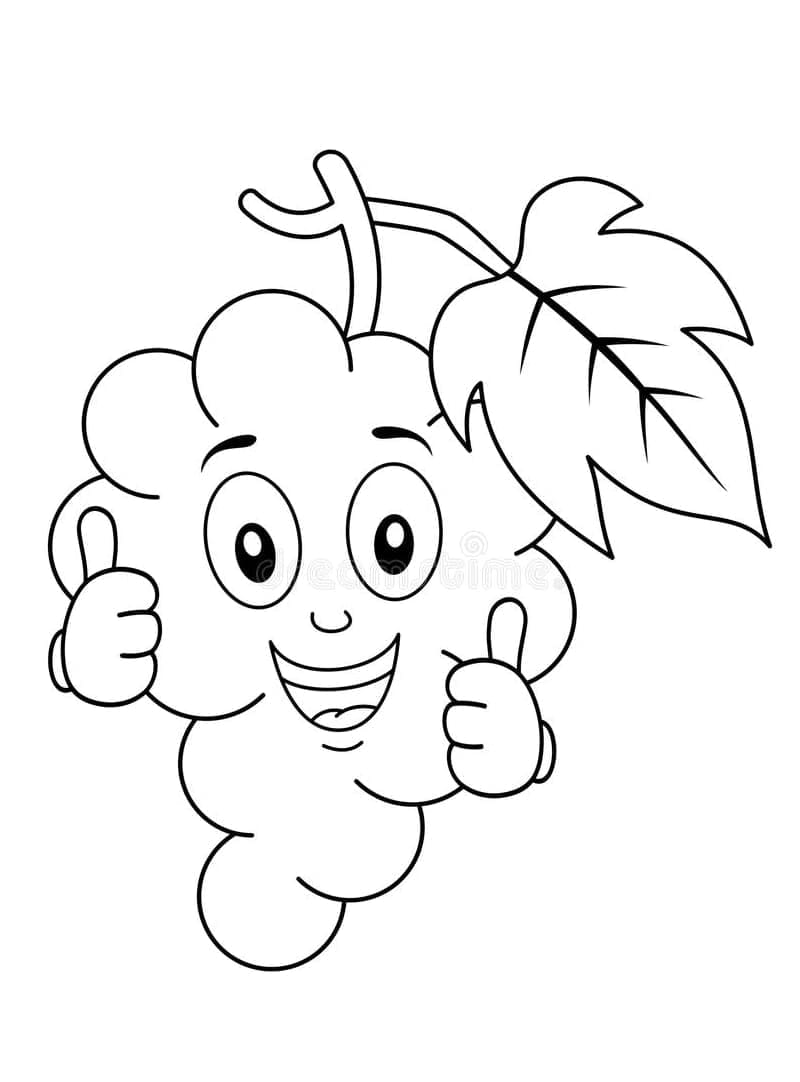 Druckfertiges Trauben Bild ausmalbilder