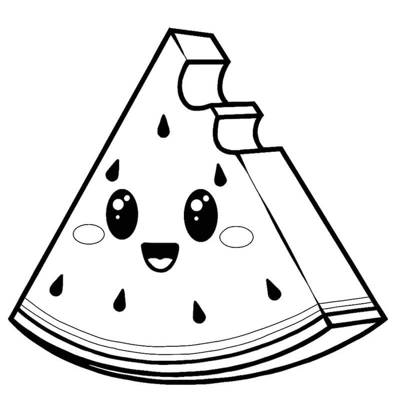 Druckfertiges Wassermelone Bild ausmalbilder