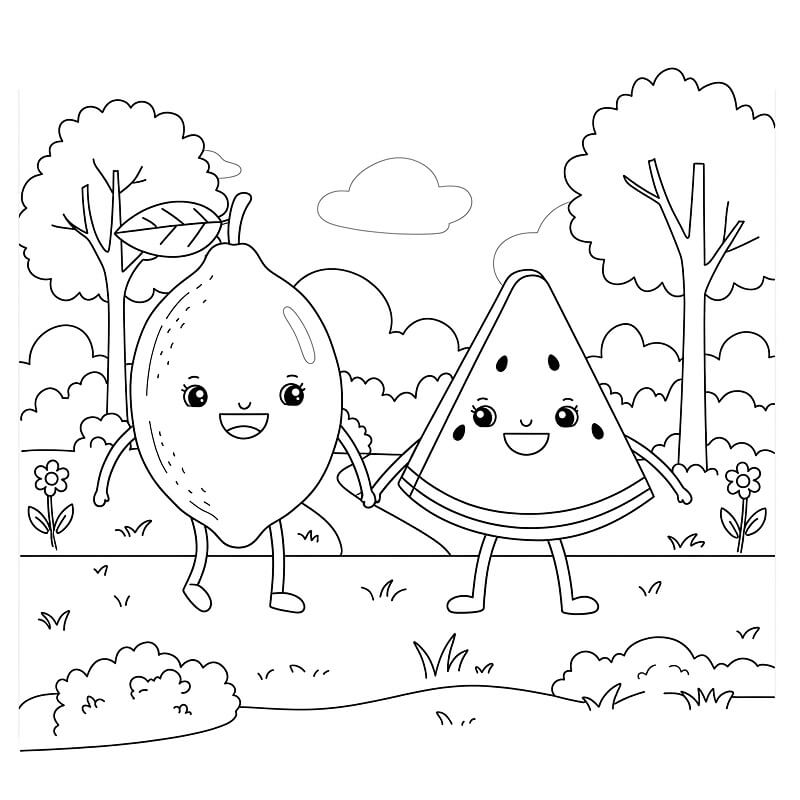 Druckfertiges Zitrone Bild ausmalbilder